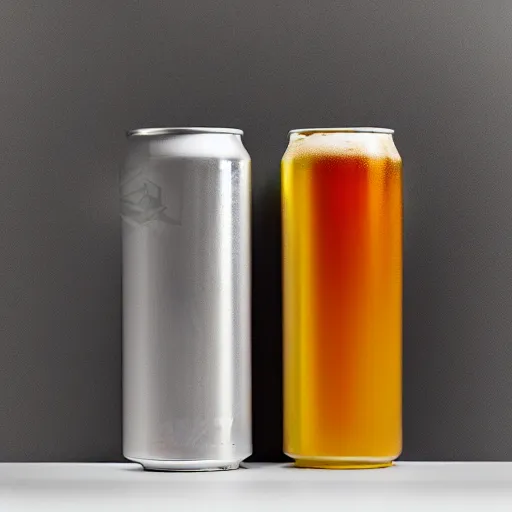 Image similar to postmodern minimalist ironic beer can design, product photography, studio lighting