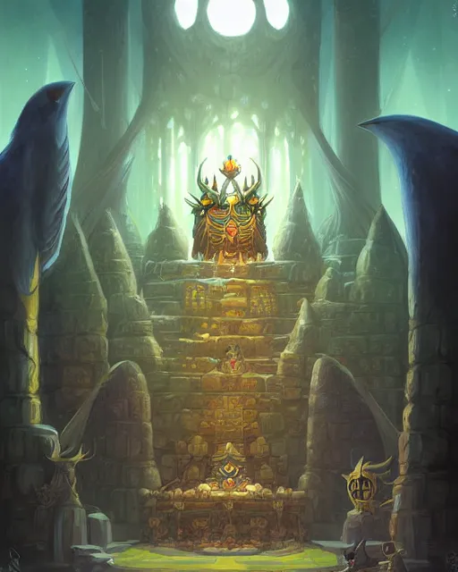 Image similar to Throne Room of the Shaman Owl King, by Andreas Rocha
