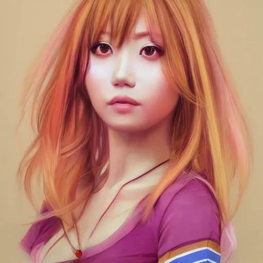 Image similar to realistic portrait of yasuho hiros, featured on artstation