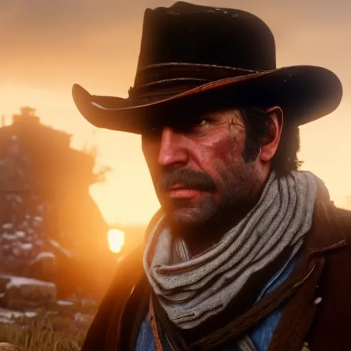 Image similar to cinematic screenshot from red dead redemption 2 ; crisp sharp focus ; ultra realistic, concept art, intricate details, dramatic action, highly detailed, photorealistic, octane render, 8 k, unreal engine. art by artgerm and greg rutkowski and charlie bowater and magali villeneuve and alphonse mucha