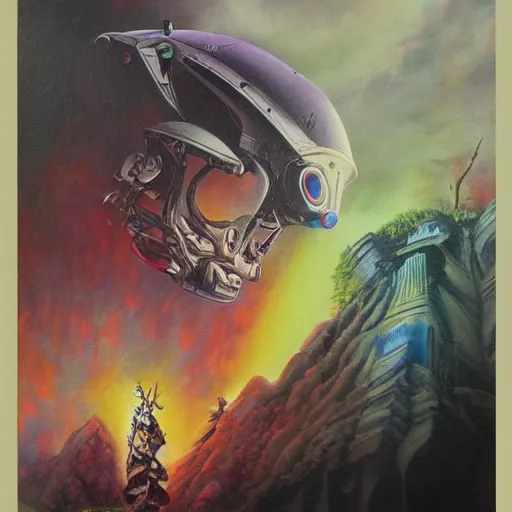 Image similar to A beautiful painting of a neblua Jim Burns