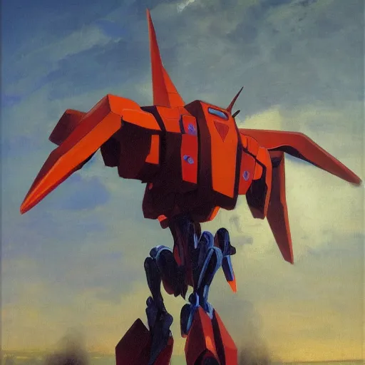 Prompt: evangelion mecha, john mcneill whistler, oil on canvas, portrait, detailed, 8 k, n - 8