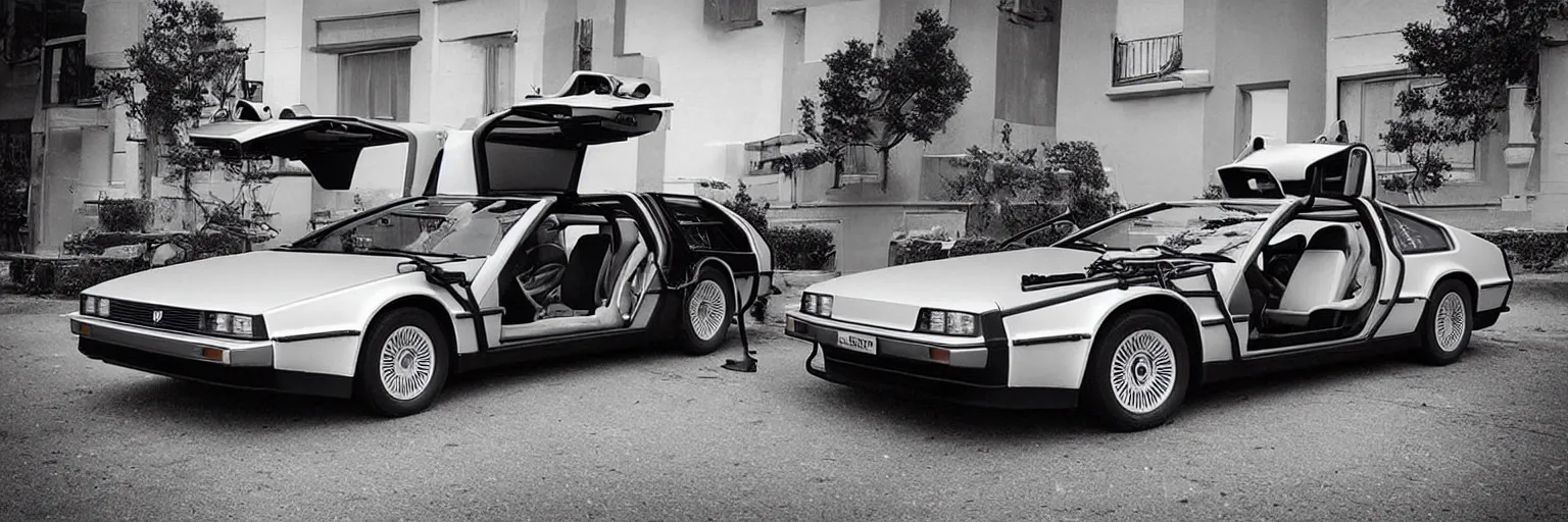 Image similar to Volkswagen sedan edition from “DeLorean”, from “Back to the future”