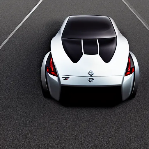 Image similar to a supercar design loosely based on the nissan 3 7 0 z, concept car, by ash thorp