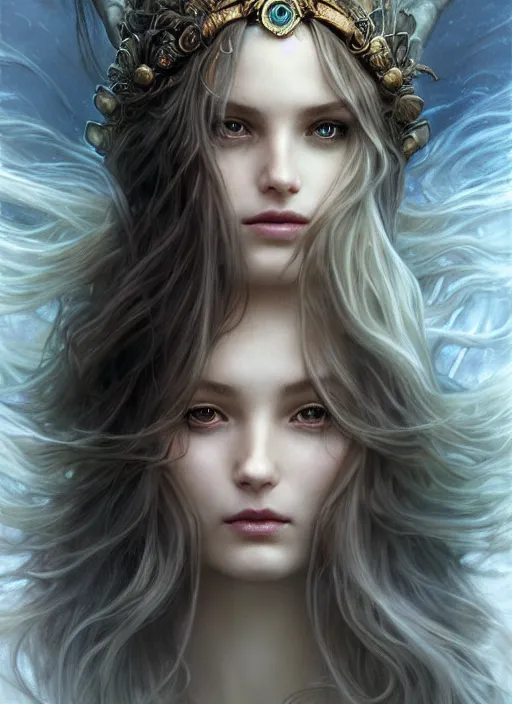 Prompt: beautiful goddess portrait of a seductive twilight princess dreaming in underwater murky light, wind blown hair! dark fantasy esoteric, closeup, d & d, fantasy, intricate, elegant, highly detailed, digital painting, artstation, concept art, matte, sharp focus, illustration, art by artgerm and tom bagshaw and greg rutkowski and alphonse mucha