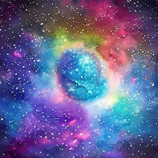 Image similar to origami galaxy, ultra realistic