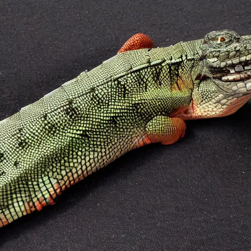 Prompt: tegu lizard skin megalosurus