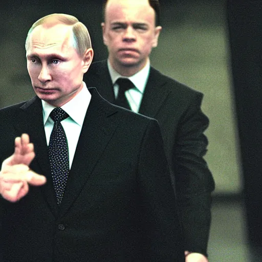 Image similar to putin as agent smith from the matrix