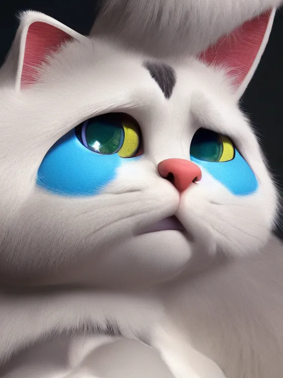 Image similar to A cartoon Ragdoll cat,pixar animation,hyper detailed, studio lighting, artstation, octane renderer, unreal engine, lovely, beauty