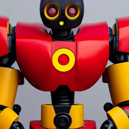 large red yellow and black robot with the omega Stable Diffusion