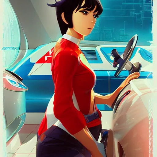 Prompt: speed racer, portrait shinkai makoto studio ghibli studio key hideaki anno sakimichan stanley artgerm lau rossdraws james jean marc simonetti elegant highly detailed digital painting artstation pixiv