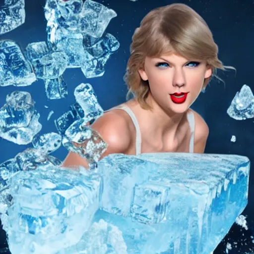 Image similar to Taylor Swift Frozen in a block of ice because she was not swift enough