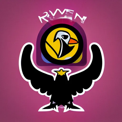 Image similar to Raven, in the style of dribbble.com team mascot
