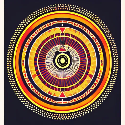 Prompt: steve jobs mandala propaganda poster, by shepard fairey.