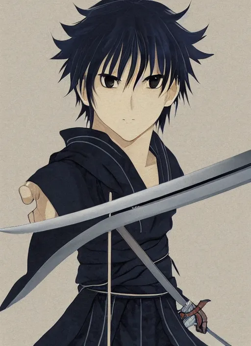 portrait of the simple swordsman, anime fantasy | Stable Diffusion | OpenArt