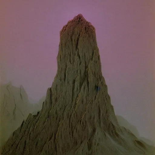 Prompt: A mountain look like a women, by Artgem and Zdzislaw Beksinski