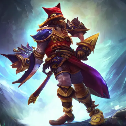 Image similar to shiba inu pirate warrior as a league of legends character, michael maurino, alex flores, paul kwon, cinematic, highly detailed, concept art, 3 d cgi, dramatic lighting, focus, smooth, heroic, hyper realistic background, in the style of league of legends, lol