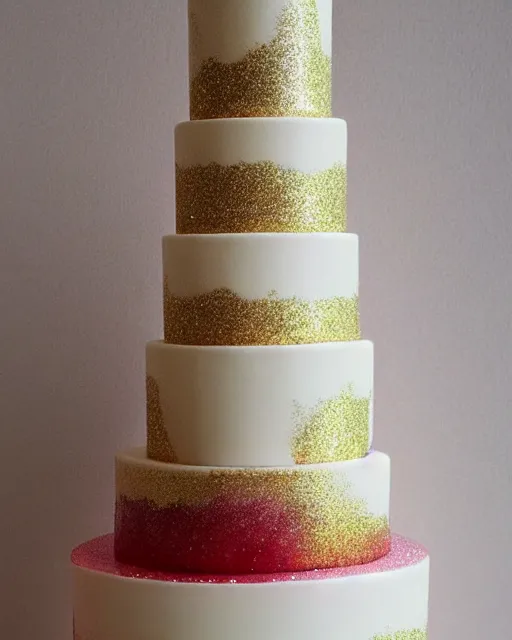 Image similar to elegant quartz raspberry wedding cake dripping fondant, stylized, sparkling, glitter, gilding, ornate, sylvain sarrailh, joongwon jeong