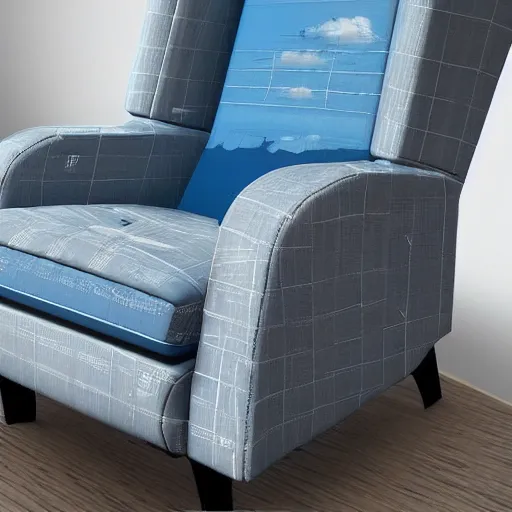 Image similar to an armchair in the style of PlayStation 5!!!
