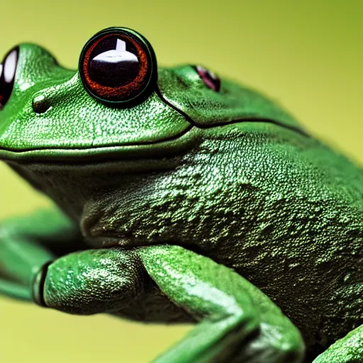 Image similar to beautiful bud of marijuana in a shape of a green frog, intricate details, weta 8 k hyper realistic detailed cinematic still