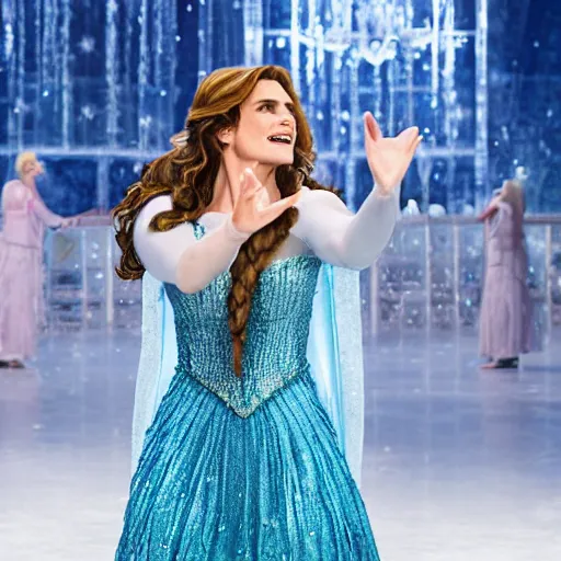 Image similar to A still of Idina Menzel as Elsa