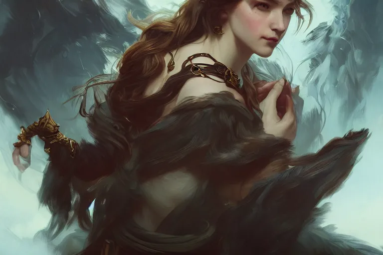 Image similar to photography of edwin henry landseer, deep focus, d & d and mtg, fantasy, intricate, elegant, highly detailed, digital painting, artstation, concept art, matte, sharp focus, illustration, hearthstone, art by artgerm and greg rutkowski and alphonse mucha