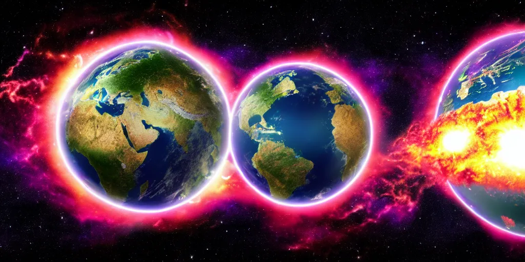 Image similar to Adobe Premiere screenshot of the planet Earth exploding