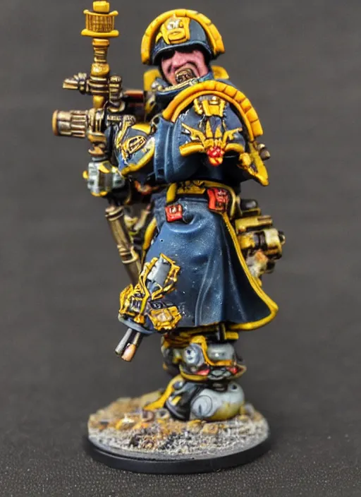 Image similar to 8 0 mm resin detailed miniature of a drunk warhammer 4 0 k space marine holding a beer cannon, product introduction photos, 4 k, full body,