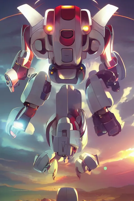 Image similar to metabots medabots medarotto medarot robot minimalist comics, behance hd by jesper ejsing, by rhads, makoto shinkai and lois van baarle, ilya kuvshinov, rossdraws global illumination ray tracing hdr radiating a glowing aura