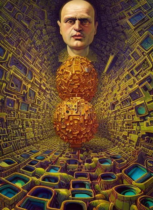 Image similar to hyper detailed 3d render like an Oil painting - Tarot card by Jacek Yerka, Mariusz Lewandowski, Houdini algorithmic generative render, Abstract brush strokes, Masterpiece, Edward Hopper and James Gilleard, Zdzislaw Beksinski, Mark Ryden, Wolfgang Lettl, hints of Yayoi Kasuma, octane render, 8k