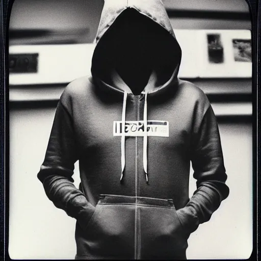 Prompt: medium-shot neat polaroid photo of cobra wearing a hoodie, 80s, by Andy Warhol