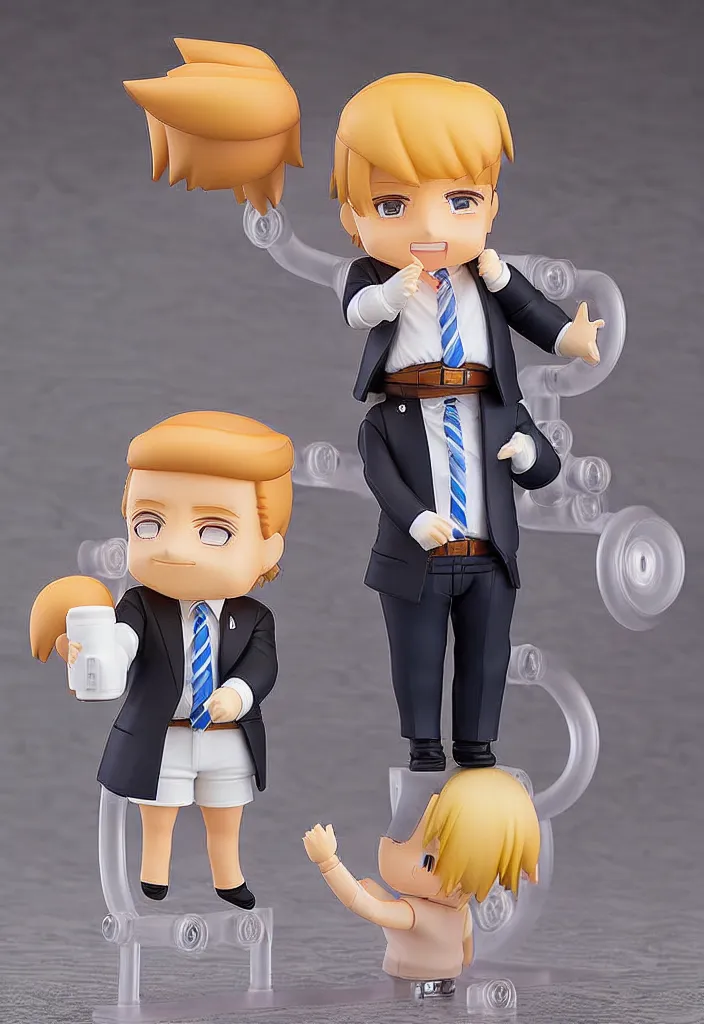 Image similar to Anime Nendoroid Figurine of Donald Trump, Product Photo