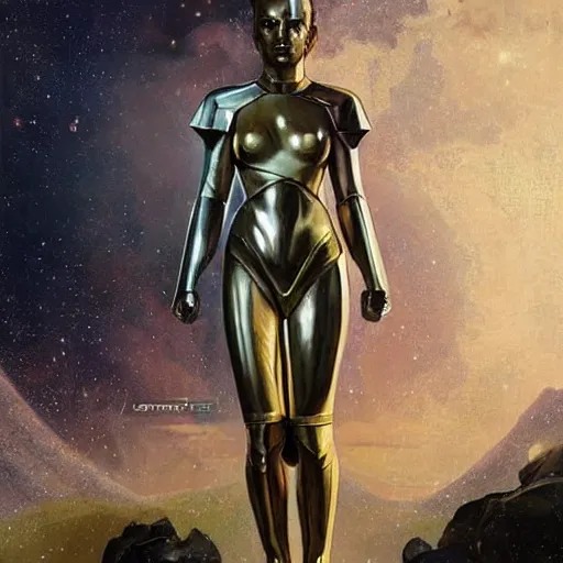 Prompt: STAR TREK shiny armor designed in ancient Greece, (SFW) safe for work, photo realistic illustration by greg rutkowski, thomas kindkade, alphonse mucha, loish, norman rockwell