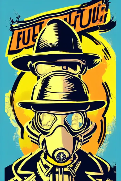 Image similar to fallout 7 6 retro futurist illustration art by butcher billy, sticker, colorful, illustration, highly detailed, simple, smooth and clean vector curves, no jagged lines, vector art, smooth andy warhol style