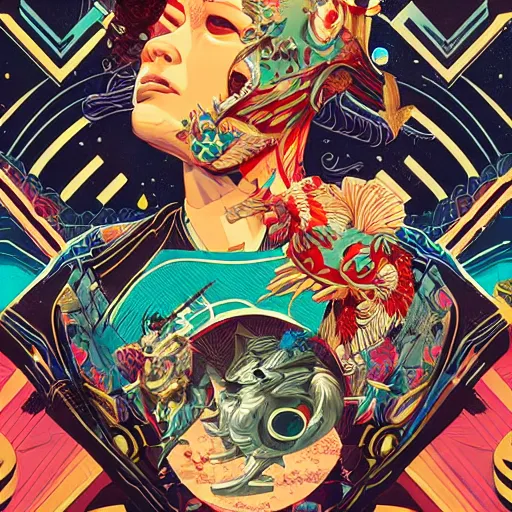 Image similar to Tristan Eaton, victo ngai, artgerm, Rhino warrior