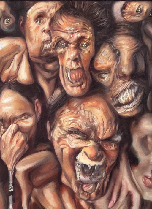 Prompt: we are freaks, oil painting, highly detailed