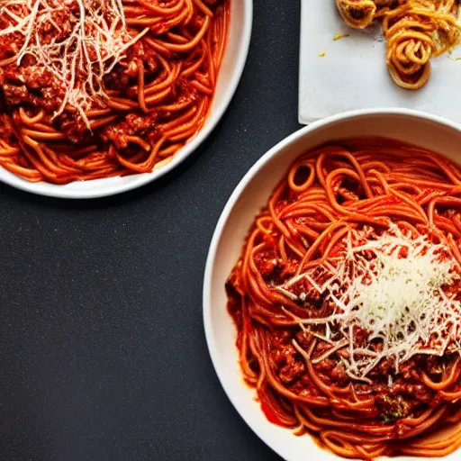 Prompt: Spaghetti bolognese that looks like mario