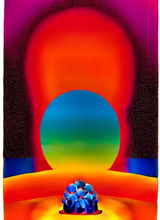 Prompt: explosion of emotions by shusei nagaoka, kaws, david rudnick, pastell colours, airbrush on canvas, cell shaded, 8 k