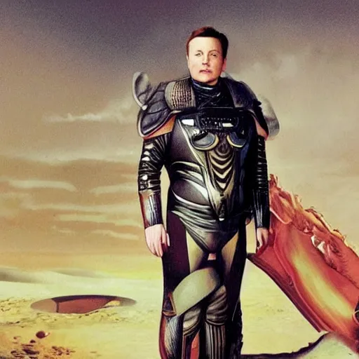 Image similar to Elon Musk as Emperor Shaddam IV, in Dune