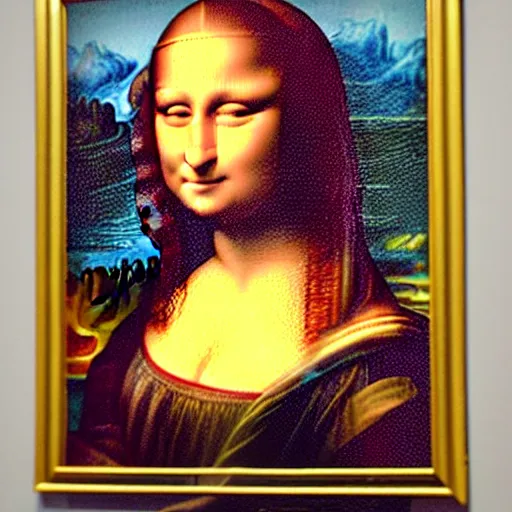 Prompt: the mona lisa exact replica of the painting