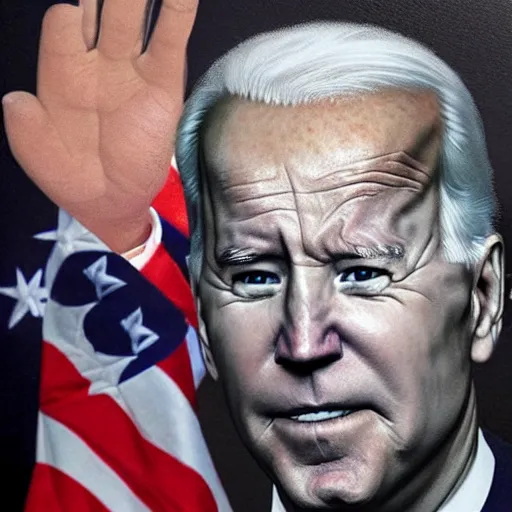 Prompt: hyperrealistic portrait of joe biden as a isil member