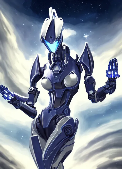 Image similar to cinematic shot, cosmic sized perfectly proportioned stunning beautiful anthropomorphic robot mecha female dragon, space background, larger than galaxies, holding milky way in hands, sleek silver armor, epic proportions, epic size, epic scale, ultra detailed digital art, furry art, macro art, dragon art, giantess art, warframe fanart, furaffinity, deviantart