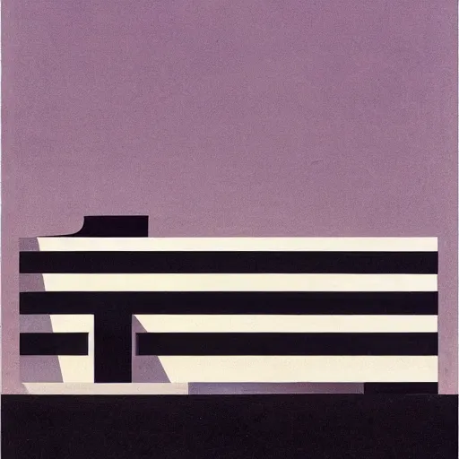 Prompt: a building in a stunning landscape by tomma abts