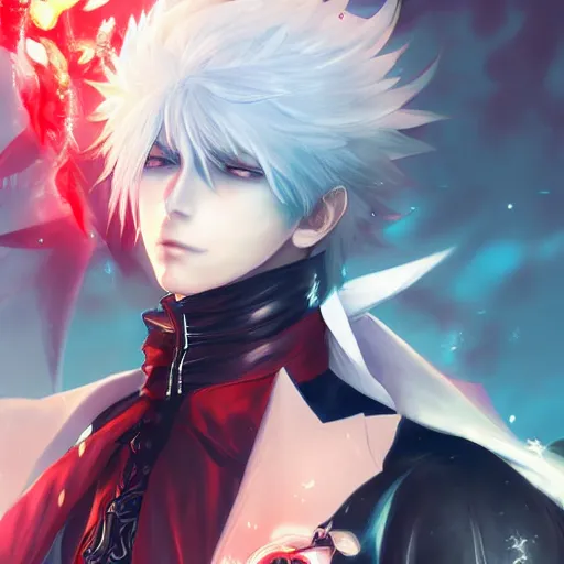 Image similar to beautiful anime art of Nero from devil may cry by WLOP, rossdraws, Logan Cure, Mingchen Shen, BangkuART, sakimichan, yan gisuka, JeonSeok Lee, zeronis, Chengwei Pan on artstation