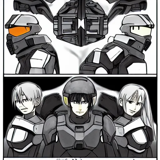 Image similar to halo in full metal alchemist style