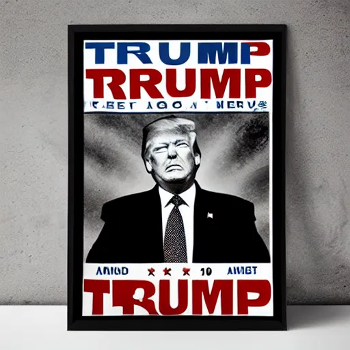 Prompt: donald trump poster, modern warfare