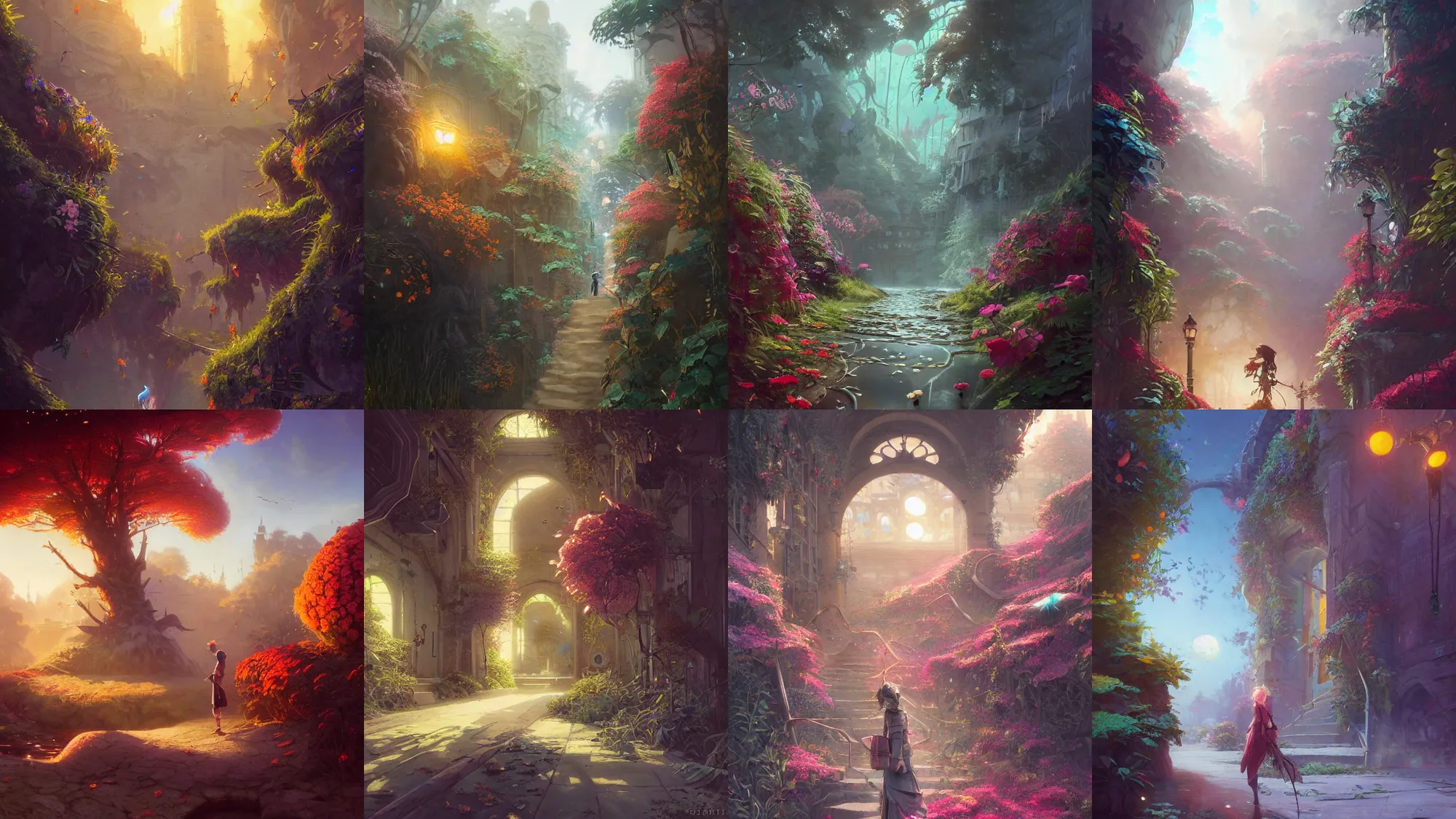 Prompt: highly detailed graffiti of petals, stephen bliss, unreal engine, fantasy art by greg rutkowski, loish, rhads, ferdinand knab, makoto shinkai and lois van baarle, ilya kuvshinov, rossdraws, tom bagshaw, global illumination, radiant light, detailed and intricate environment