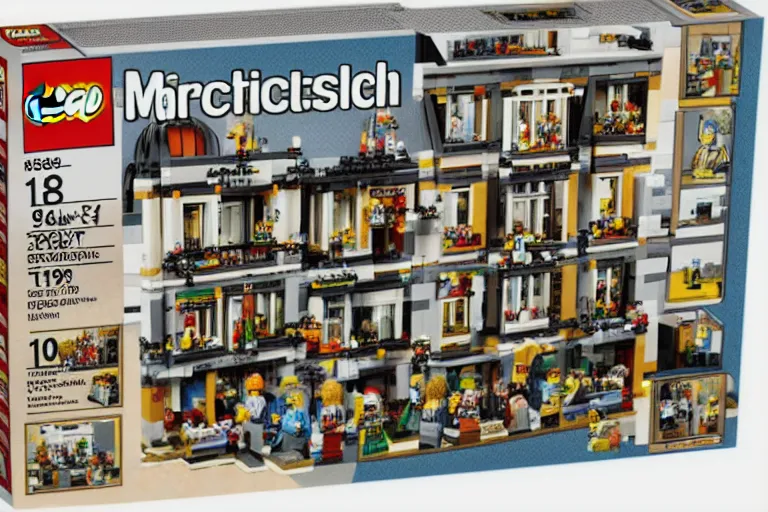 Image similar to mc escher 1 9 8 5 lego set