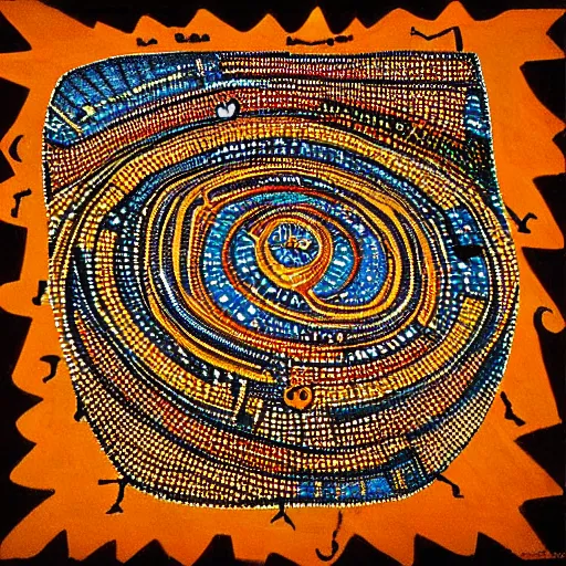 Image similar to The Big Bang, Painting by the Dogon people of Mali, Sirius a, Sirius b