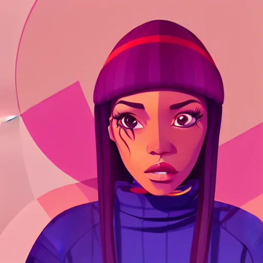 Prompt: 2 d character design, female rapper, vector art, digital art, portrait, 4 k, 8 k, sharp focus, smooth, illustration, concept art, music artist